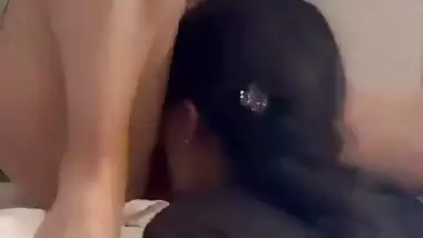 Horny girl licks her roommate’s pussy in Indian lesbian porn