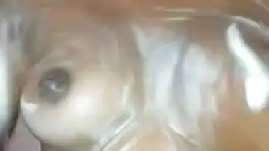 Nice solo video of Indian girl carefully soaping beautiful boobs