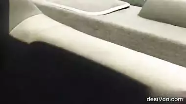 Desi NRI Showing Boobs Pussy in Car on Road