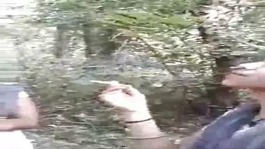 Desi Lesbo Girls Smoking in Jungle