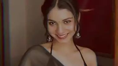 KANAK MISHRA DESI BABE SEXY IN BLACK SAREE