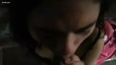 Desi Girlfriend Giving Blowjob To Boyfriend On Staircase