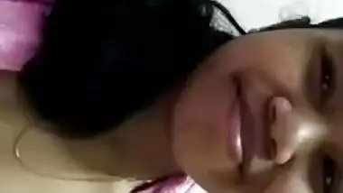 Girl films how she touches her XXX shaved slit in amateur sex video